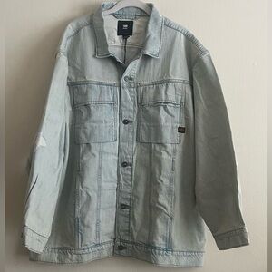 G-Star Light Indigo Oversized Denim Jacket Size XL New